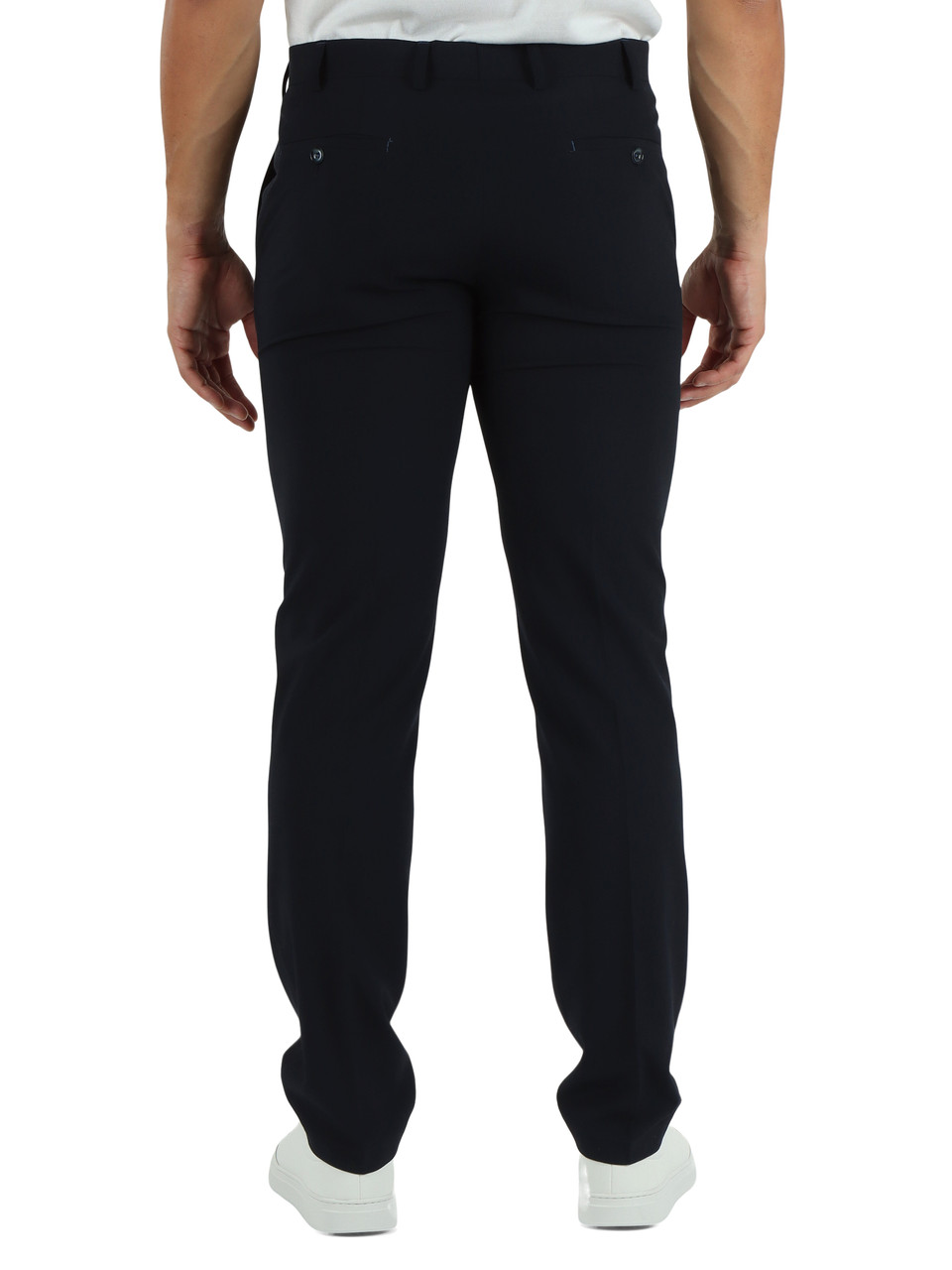 BLU SCURO | Pantalone SERGIO in misto viscosa e lana