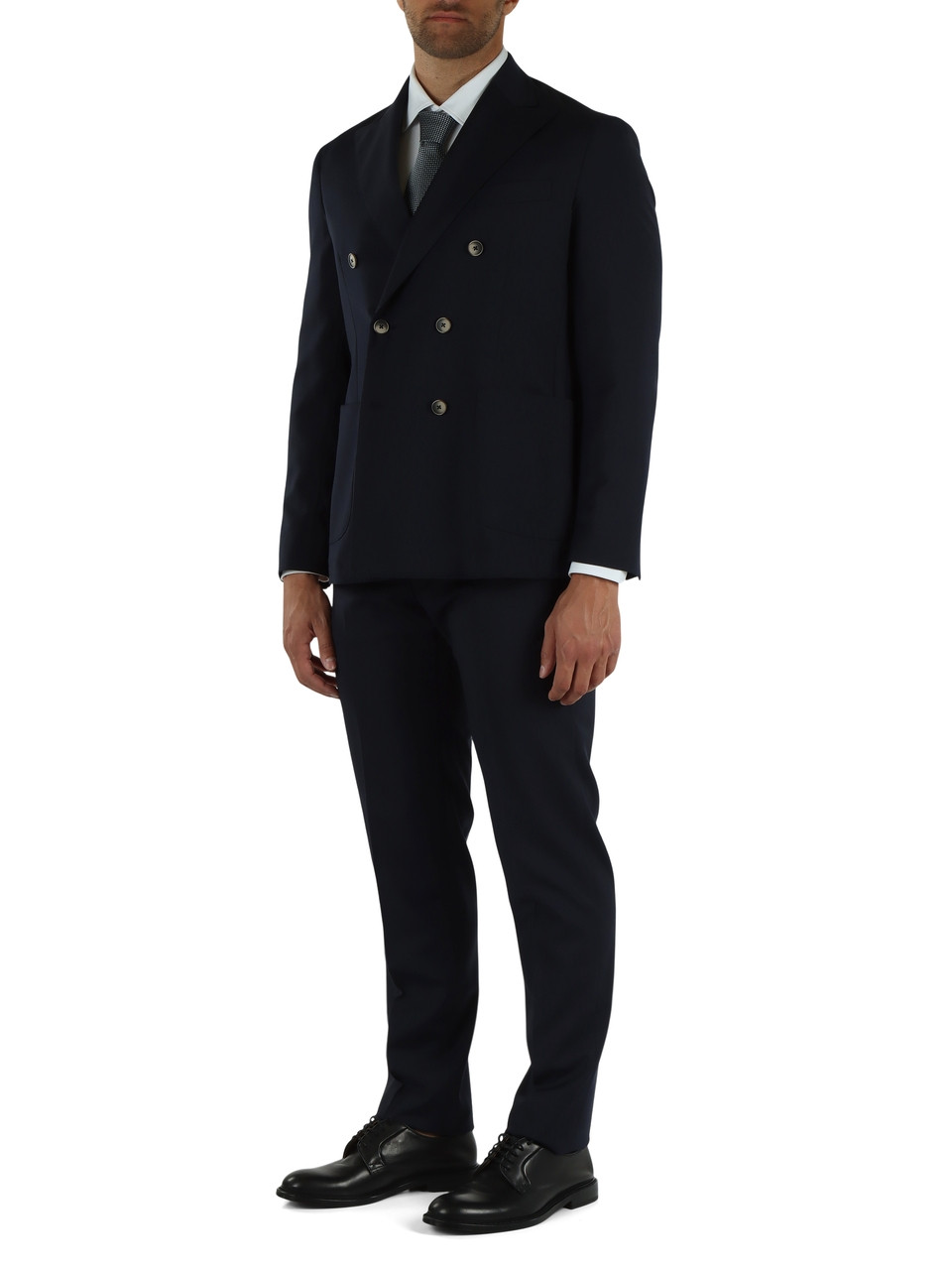 BLU SCURO | Abito due pezzi in misto lana Drop 7