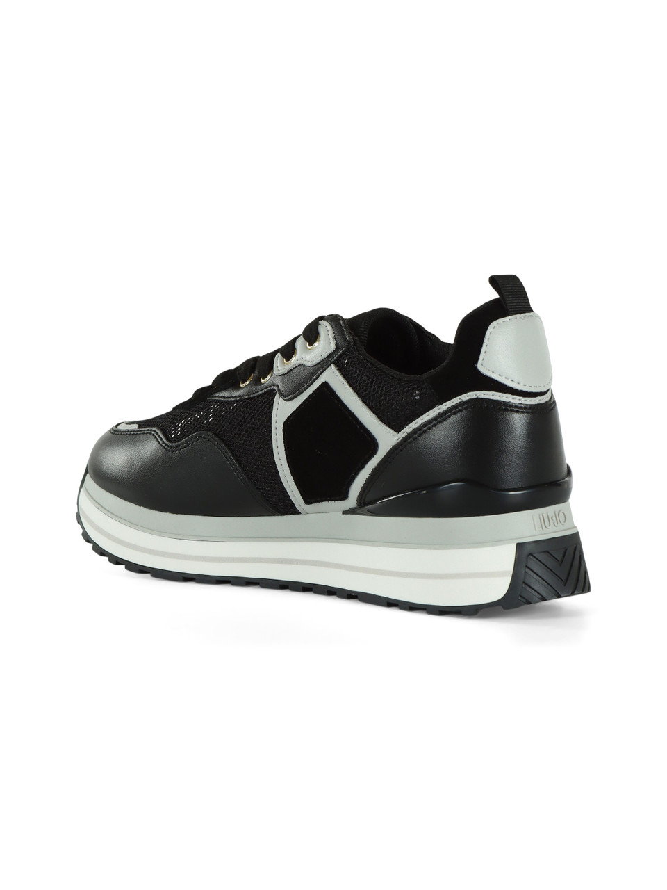 NERO | Sneakers in pelle e tessuto LIU JO MAXI WONDER 01