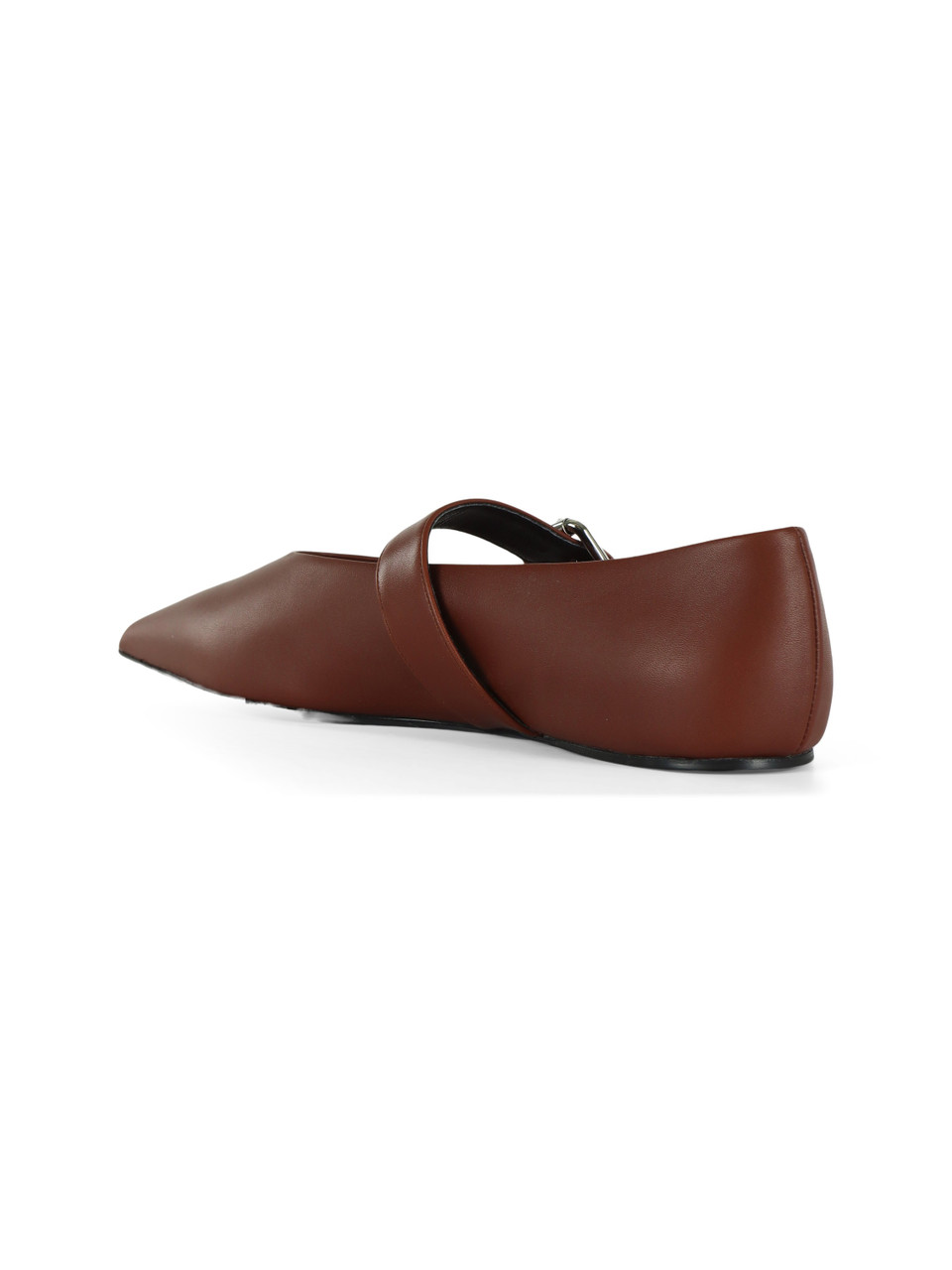 MARRONE | Ballerine a punta in pelle GEL