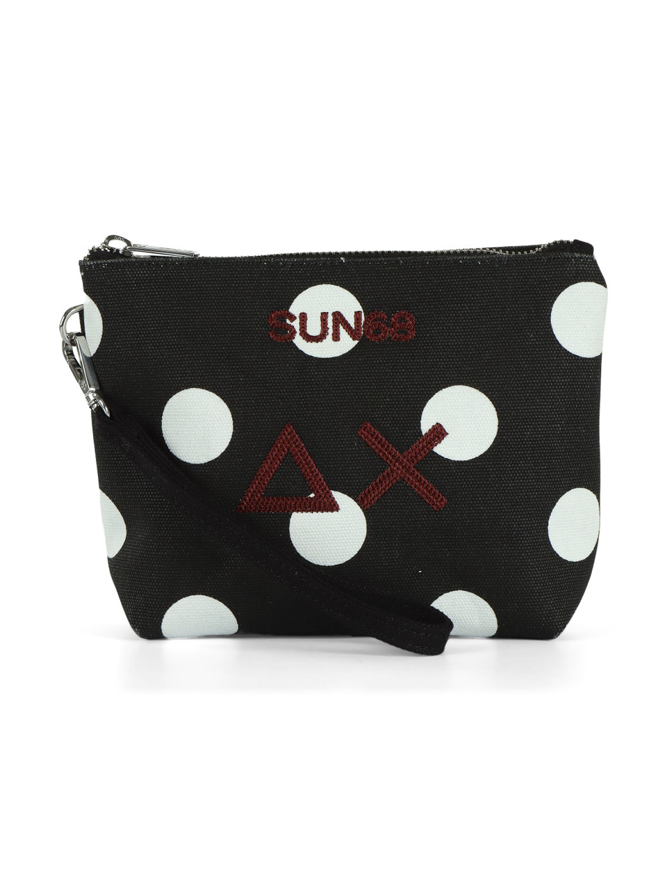 NERO | BEACH: Mini pochette stampata in canvas