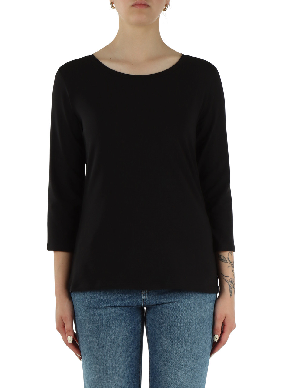 SCHWARZ | Baumwoll-T-Shirt MULTIA
