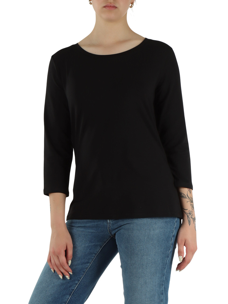 SCHWARZ | Baumwoll-T-Shirt MULTIA