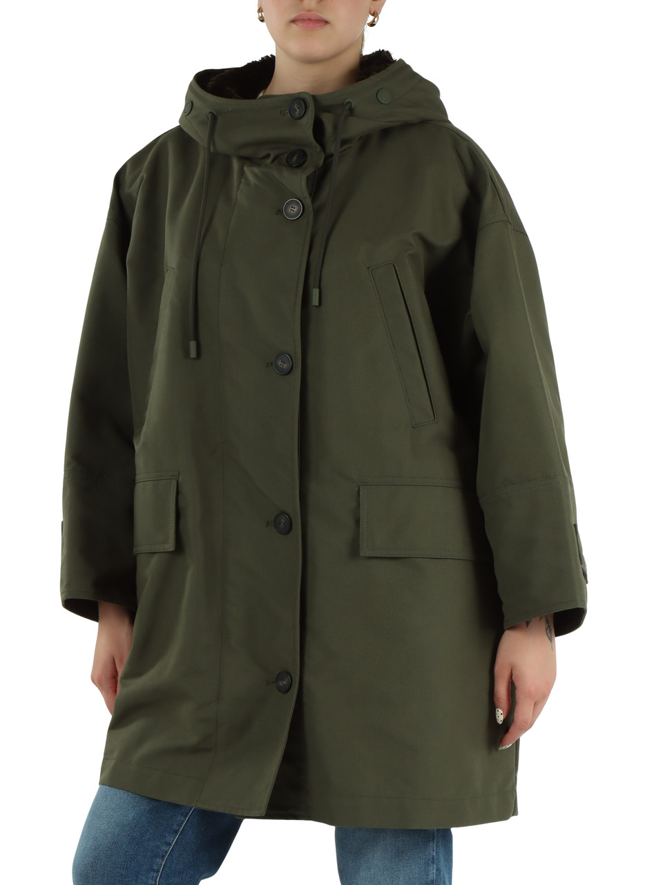 VERDE | Parka in canvas antigoccia GATTI con gilet interno rimovibile ed indossabile