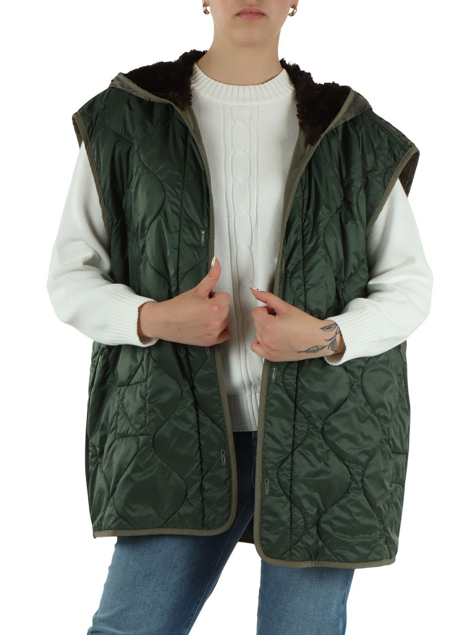 VERDE | Parka in canvas antigoccia GATTI con gilet interno rimovibile ed indossabile