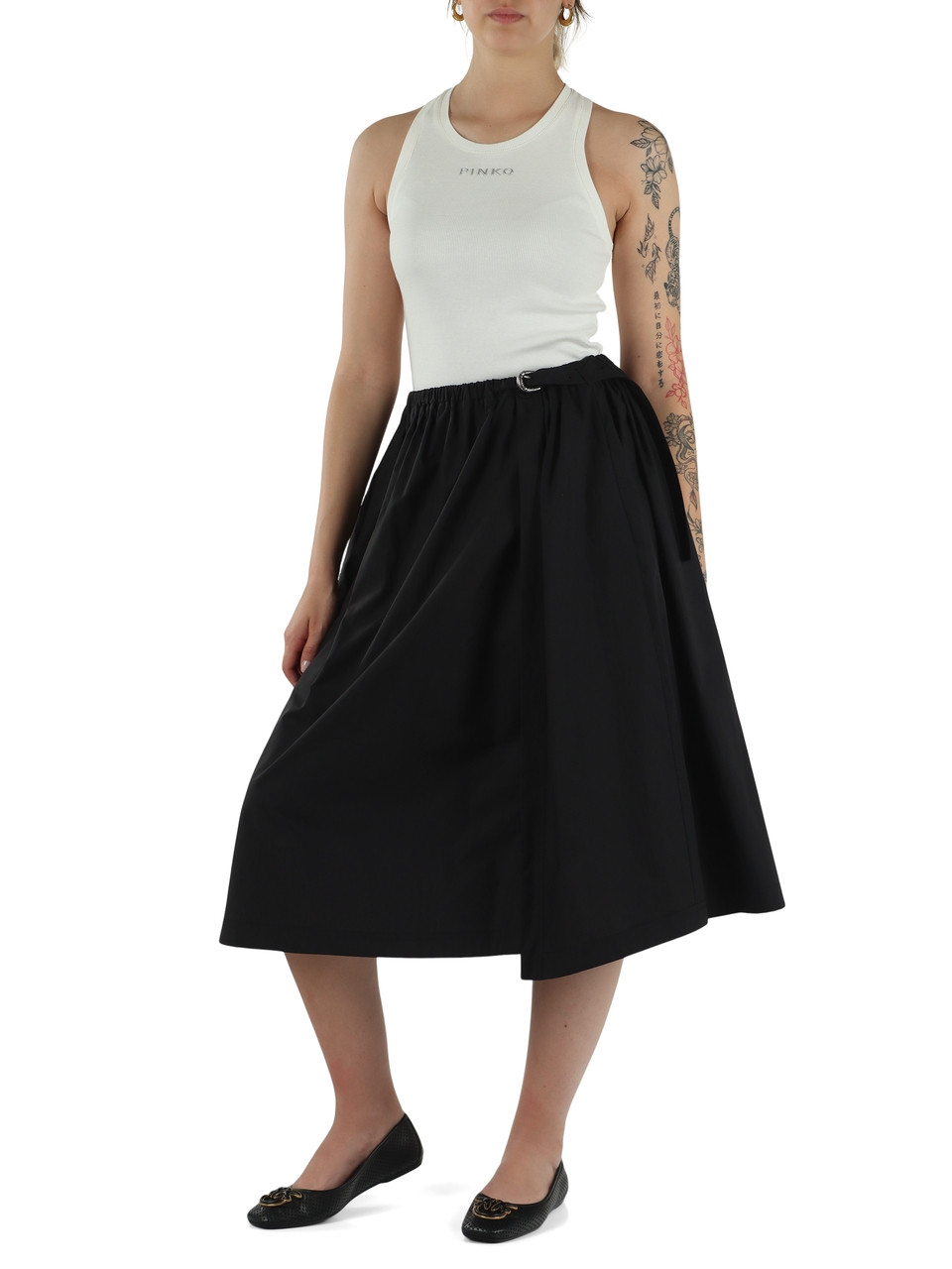 WEISS | Geripptes Tanktop DISTINTO aus Stretch-Baumwolle