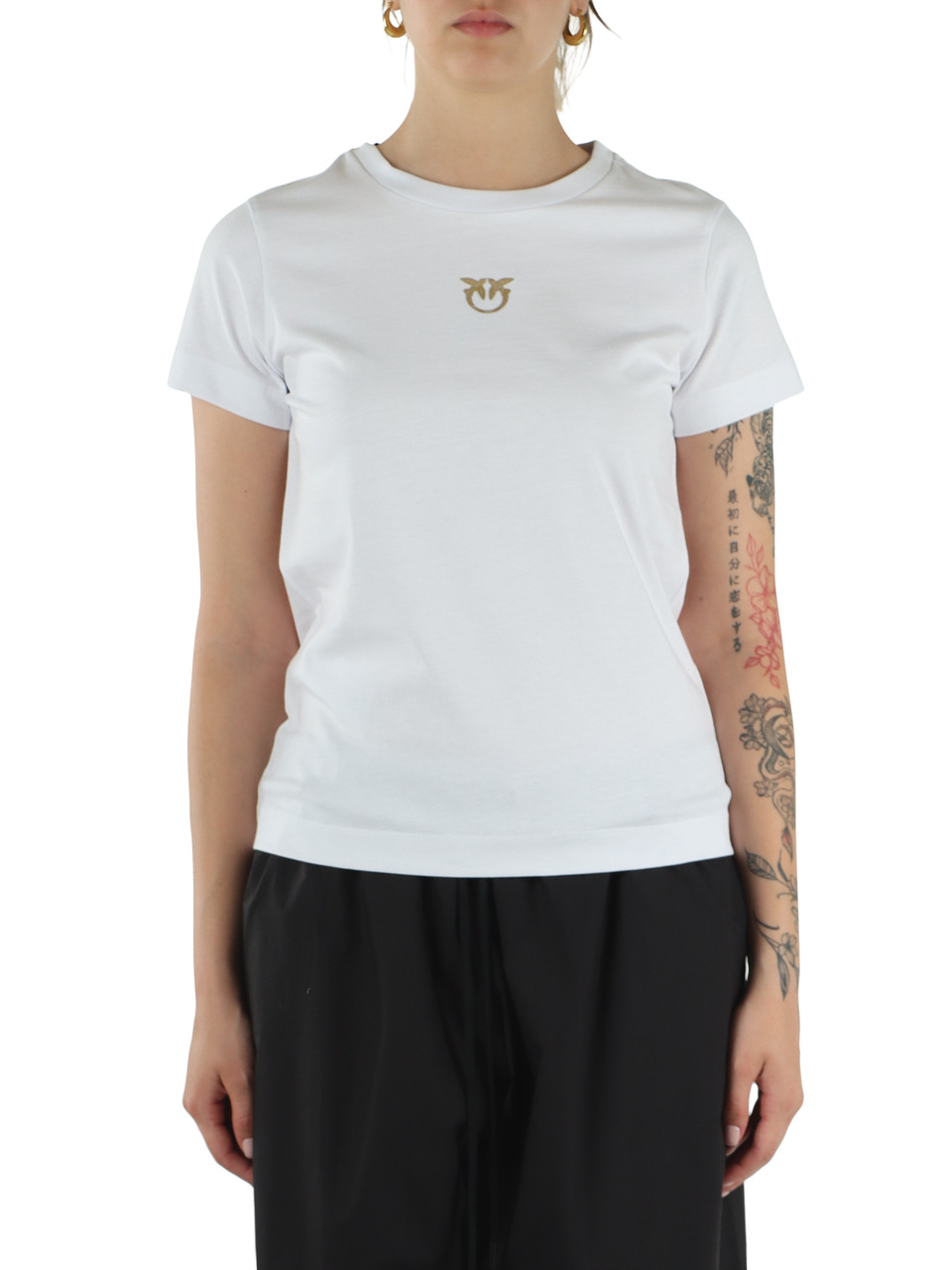 BIANCO | T-shirt in cotone BUSSOLOTTO con stampa logo