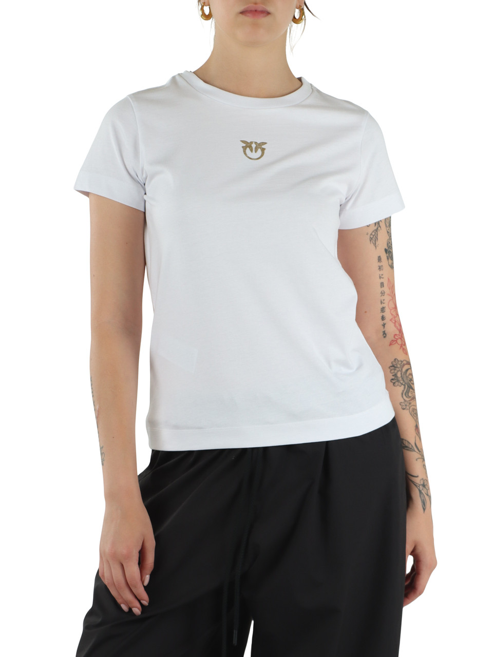 BIANCO | T-shirt in cotone BUSSOLOTTO con stampa logo
