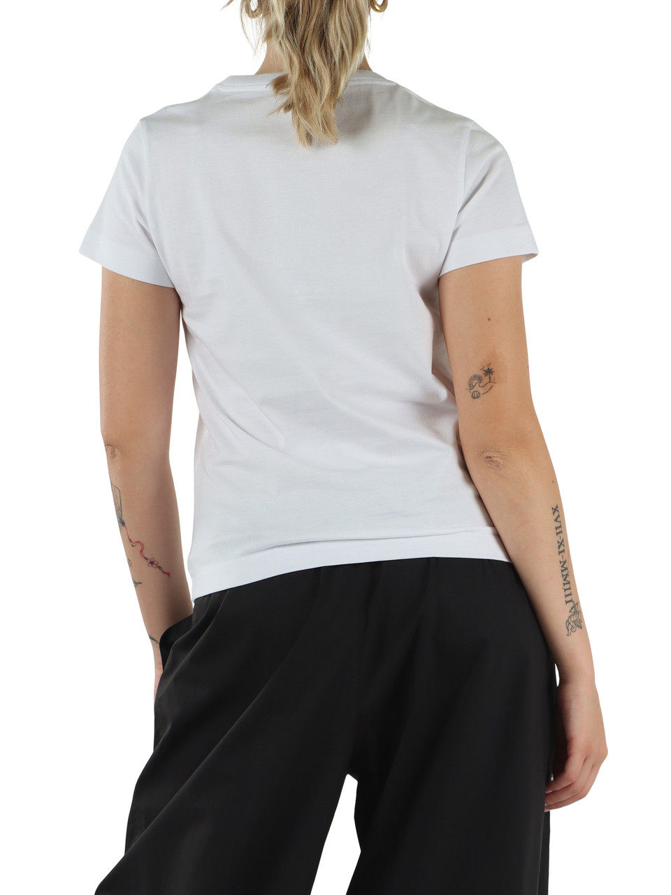 BIANCO | T-shirt in cotone BUSSOLOTTO con stampa logo