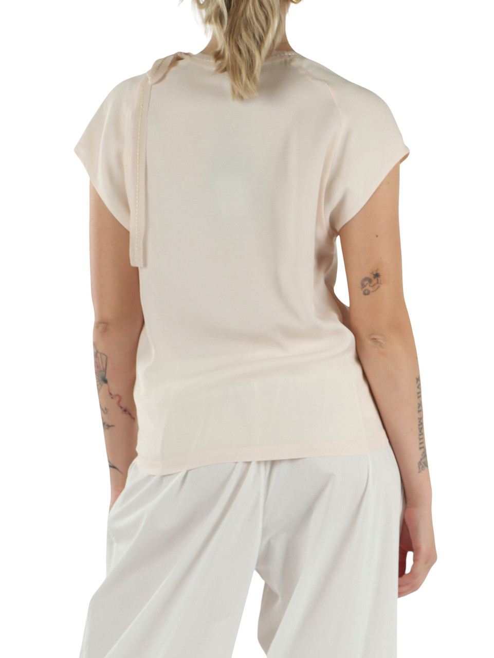 ROSA CHIARO | Blusa in twill lavato BERTHA