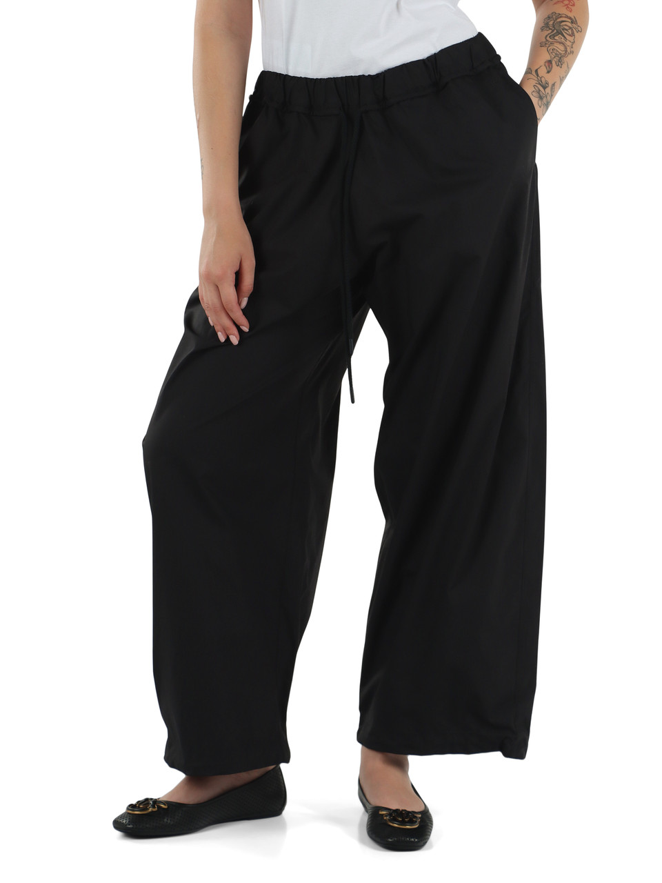 SCHWARZ | OGLIASTRA Hose aus Baumwollpopeline