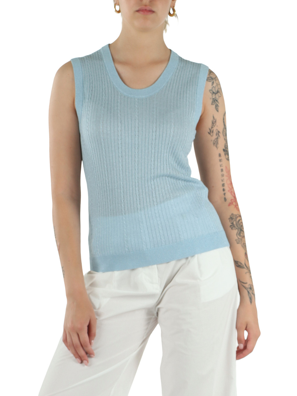 CELESTE | BETTER: Top in maglina di misto viscosa