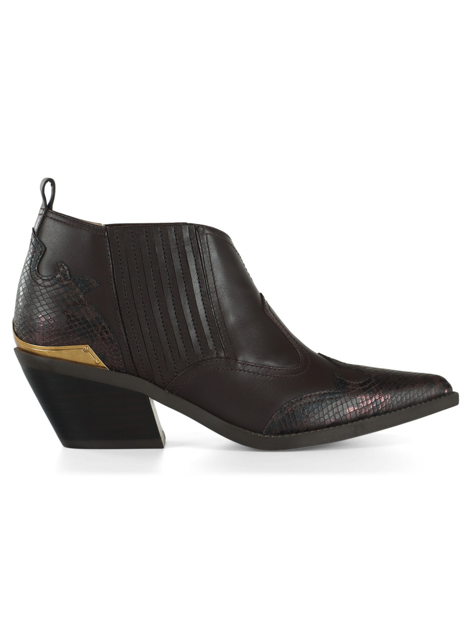 MARRONE | Stivaletti texani in pelle AUSTIN 04