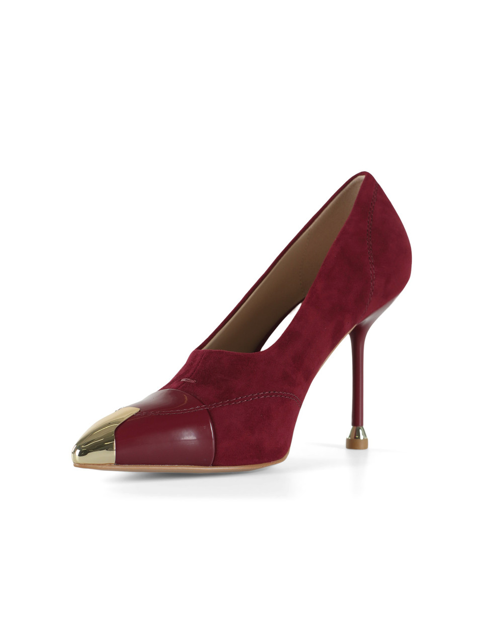 ROSSO SCURO | Décolleté in pelle ed ecopelle DEMI 16