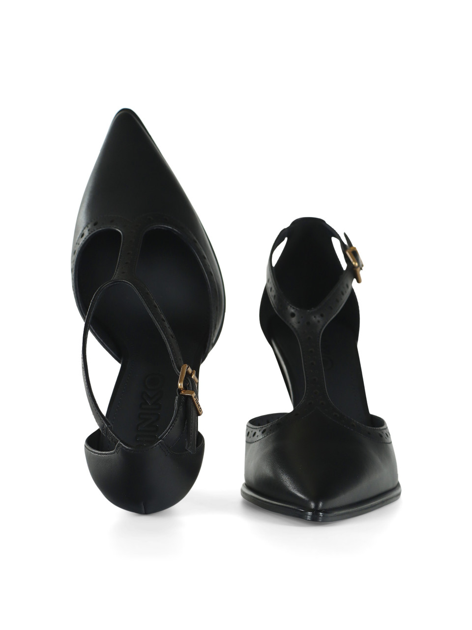 NERO | Décolleté in pelle VANE 05 con tacco a cono