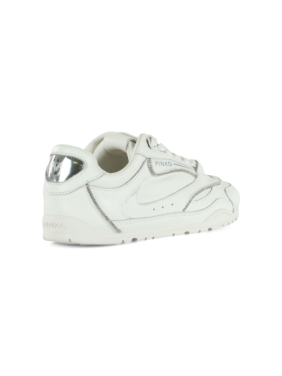BIANCO | Sneakers in pelle YULIA 04 con strass