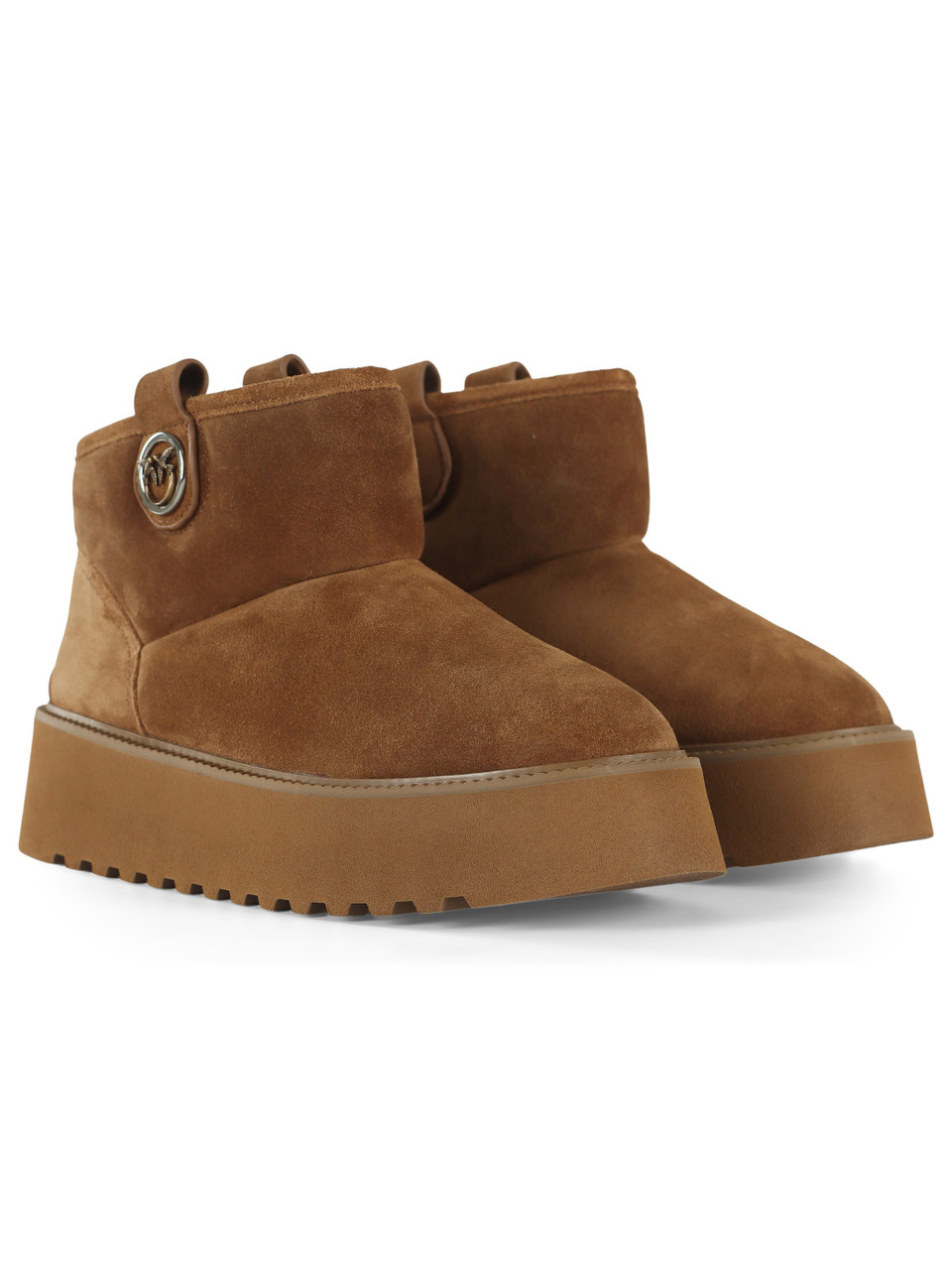 MARRONE CHIARO | Stivaletti platform in suede MARTINA 08