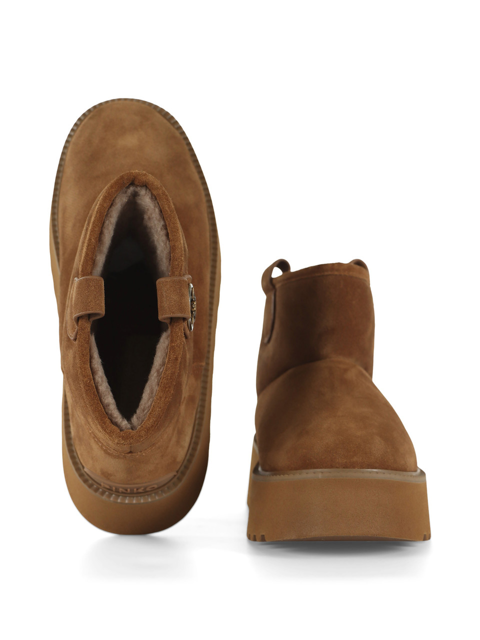 MARRONE CHIARO | Stivaletti platform in suede MARTINA 08
