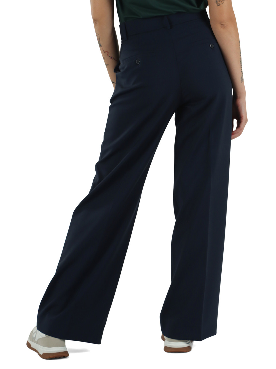 BLU | Pantalone palazzo VISIVO in lana vergine