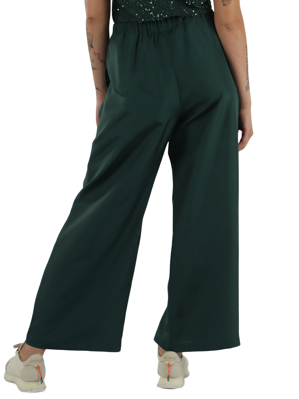VERDE | Pantalone cropped in seta ZAINO
