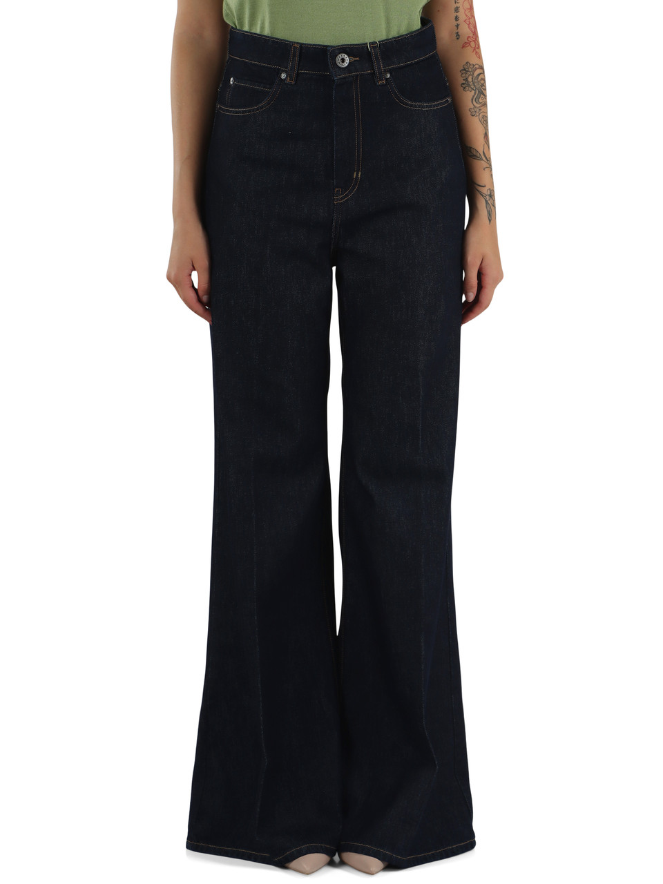 BLU SCURO | Pantaloni jeans gamba larga SPORT