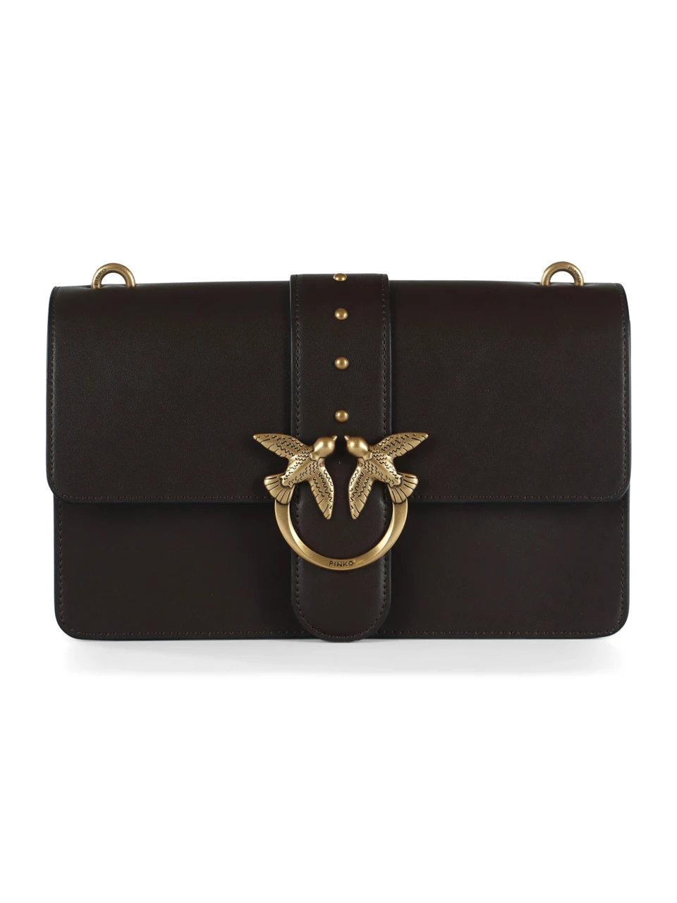 MARRONE | Borsa a tracolla in pelle LOVE ONE CLASSIC ST. CL.