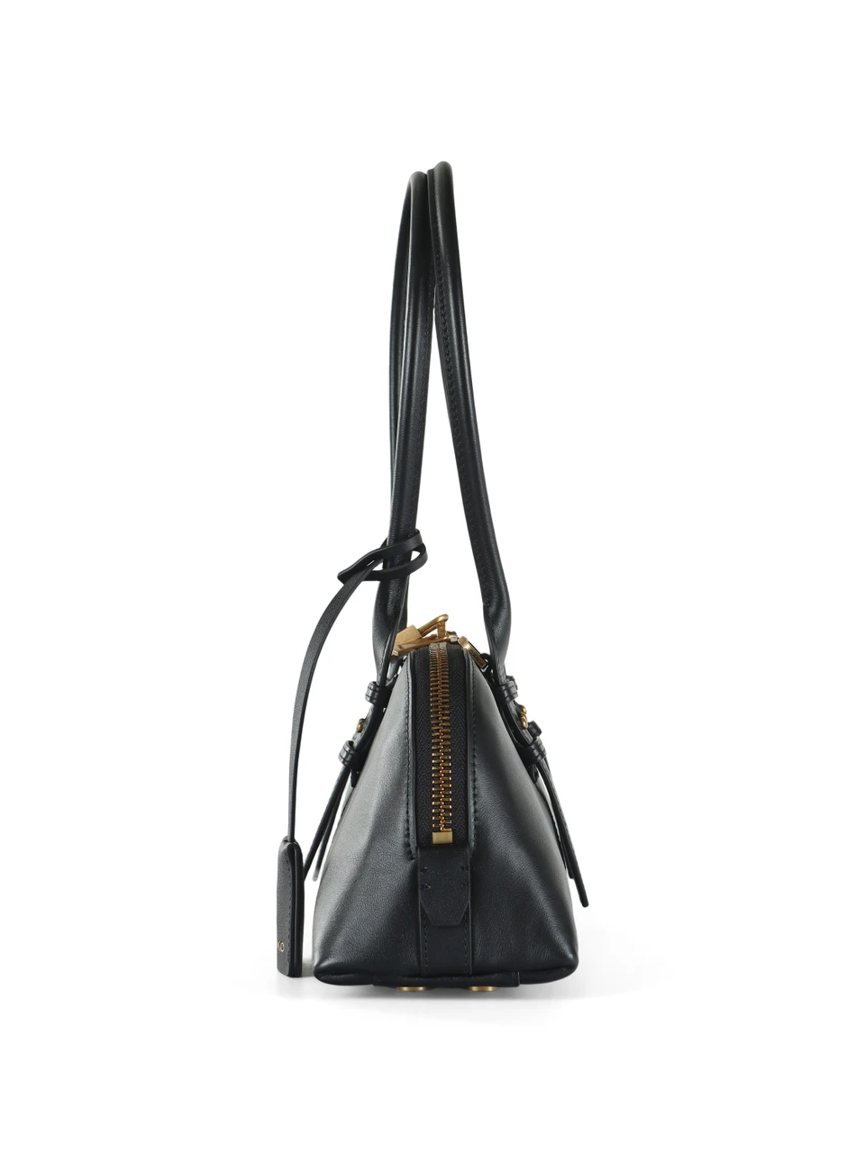 NERO | Borsa a spalla in pelle BOWLING HORIZONTAL BIG