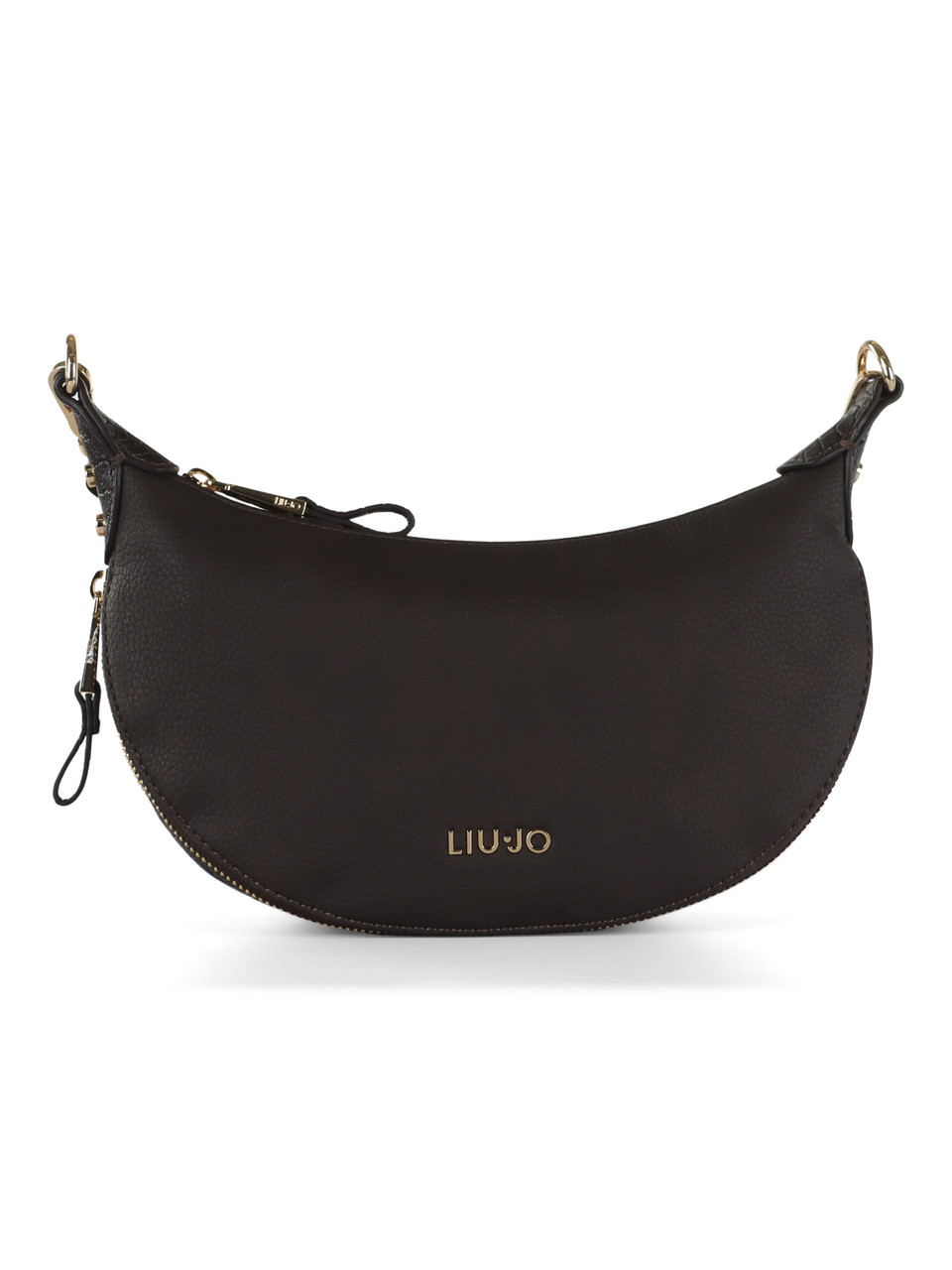 MARRONE | Borsa hobo effetto martellato KALISKA Small