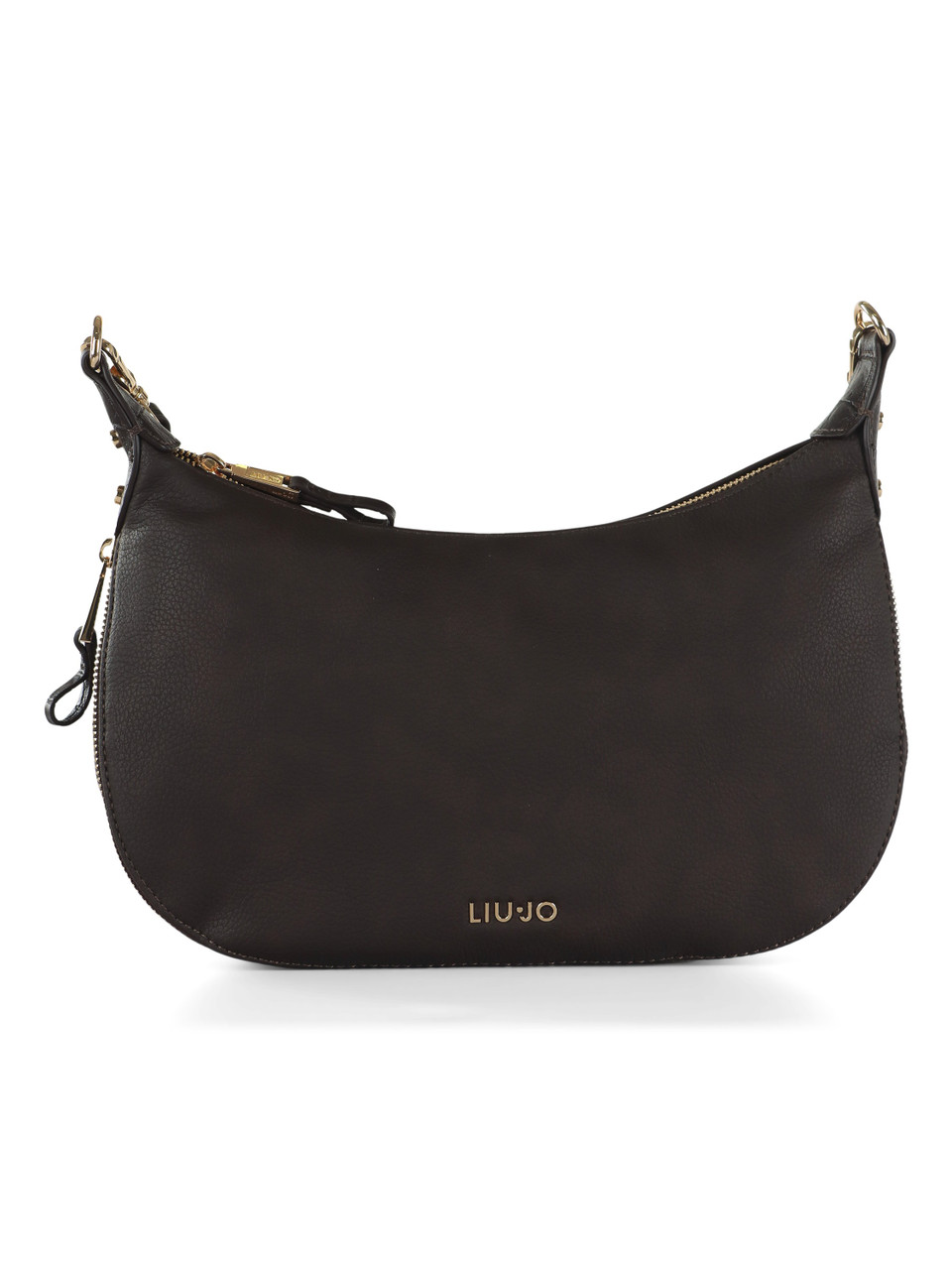 MARRONE | Borsa hobo effetto martellato KALISKA Medium