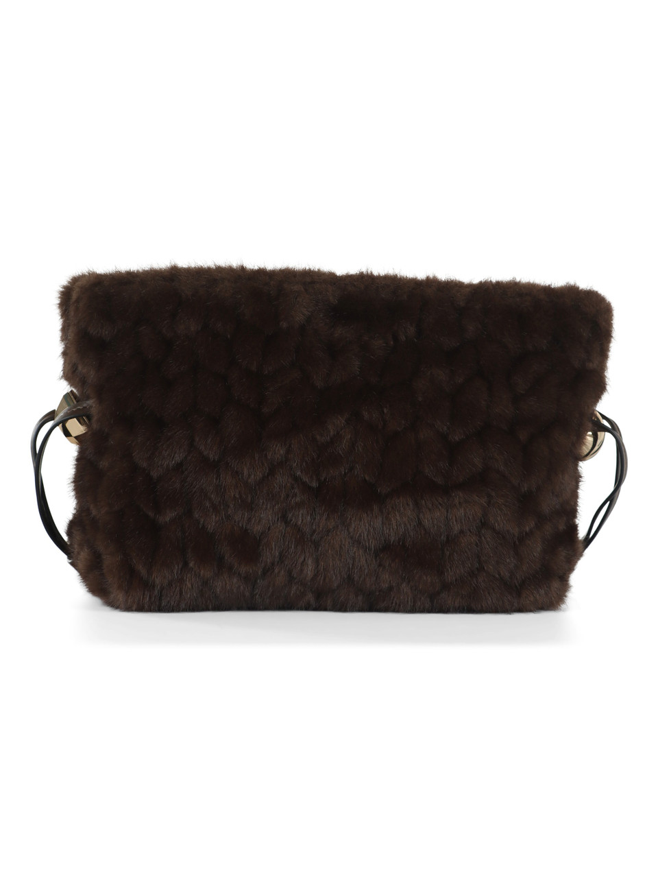 MARRONE | Borsa hobo in ecopelliccia RICCY Small
