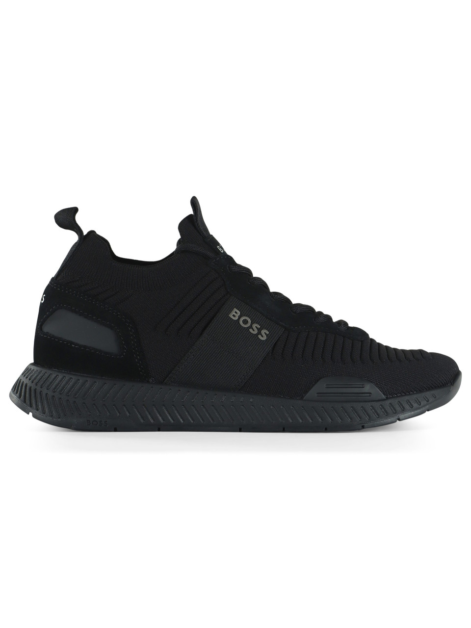 NERO | Sneakers in pelle e tessuto stretch TITANIUM RUNN