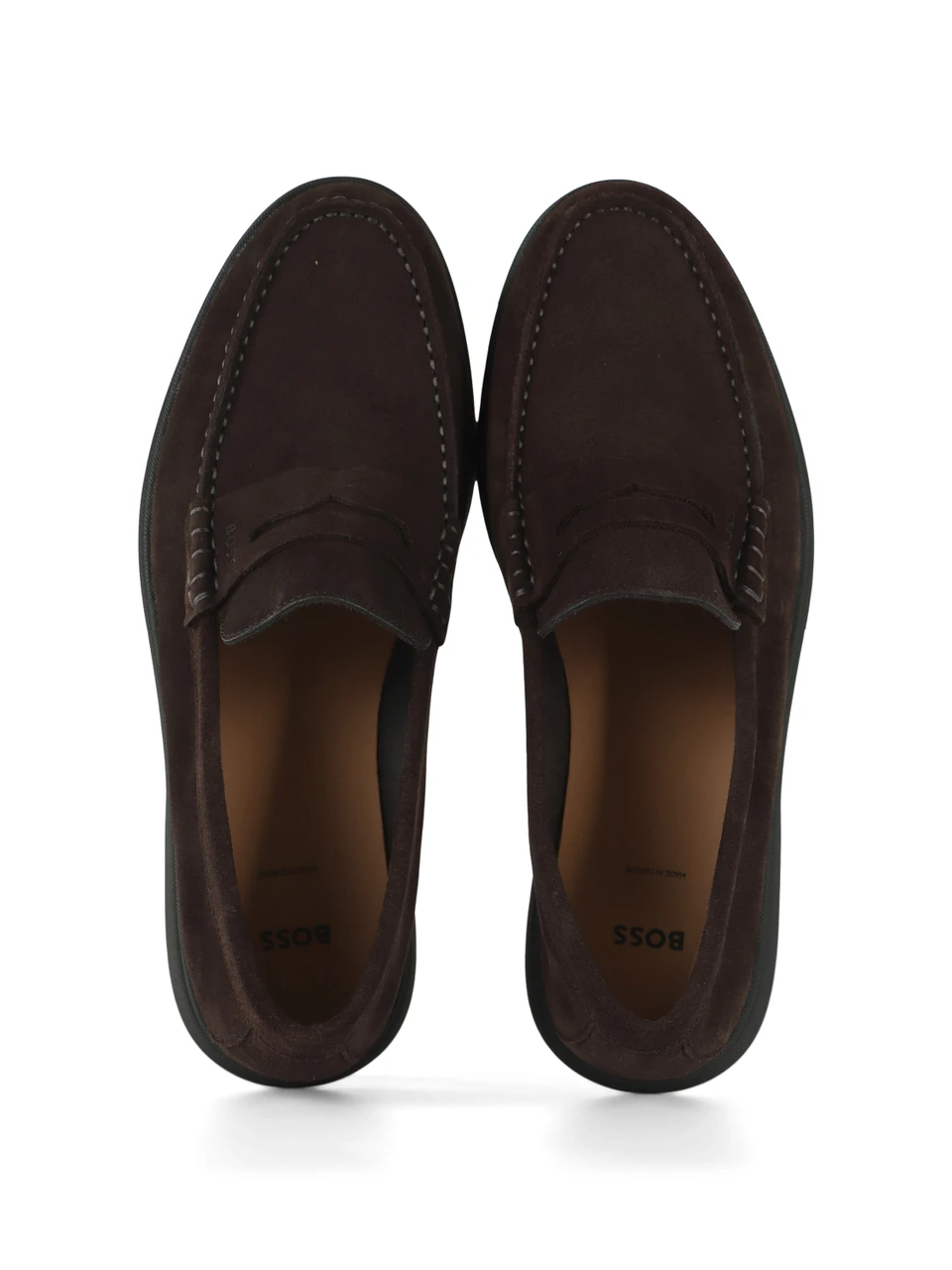MARRONE | Mocassini in suede SIENNE con mascherina