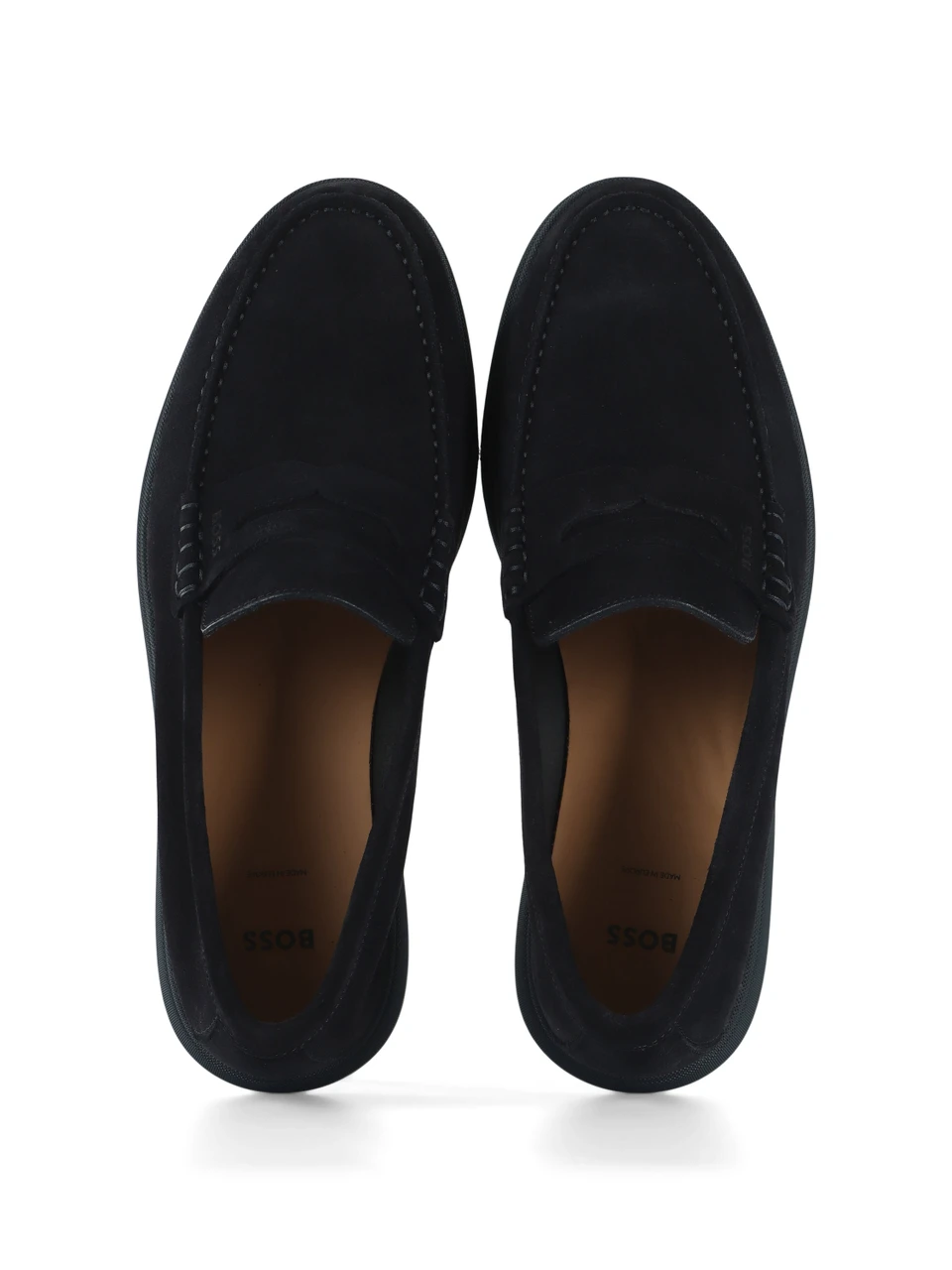 BLU SCURO | Mocassini in suede SIENNE con mascherina