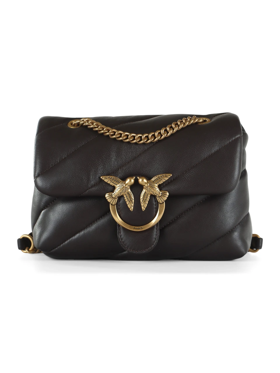 MARRONE | Borsa a tracolla in pelle trapuntata LOVE PUFF MINI CL.
