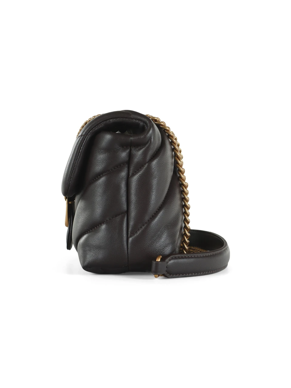 MARRONE | Borsa a tracolla in pelle trapuntata LOVE PUFF MINI CL.