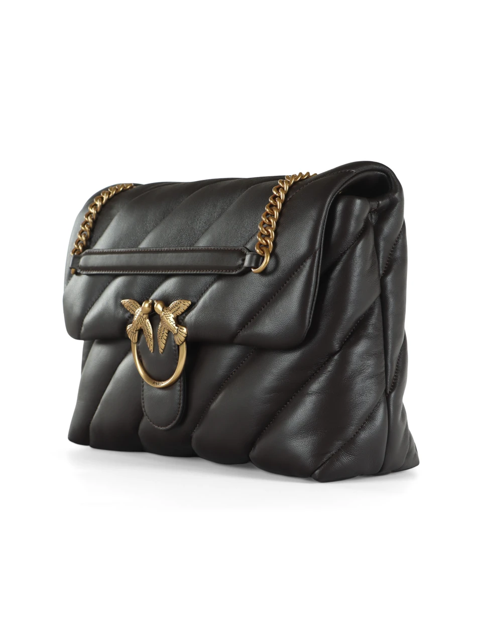 MARRONE | Borsa a tracolla in pelle trapuntata LOVE PUFF BIG CL.