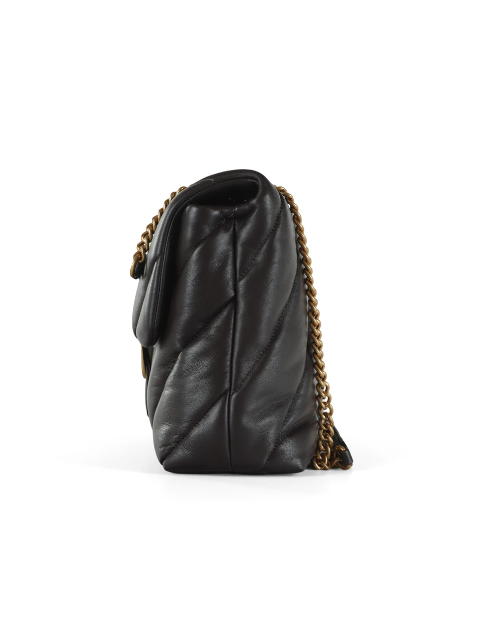 MARRONE | Borsa a tracolla in pelle trapuntata LOVE PUFF BIG CL.