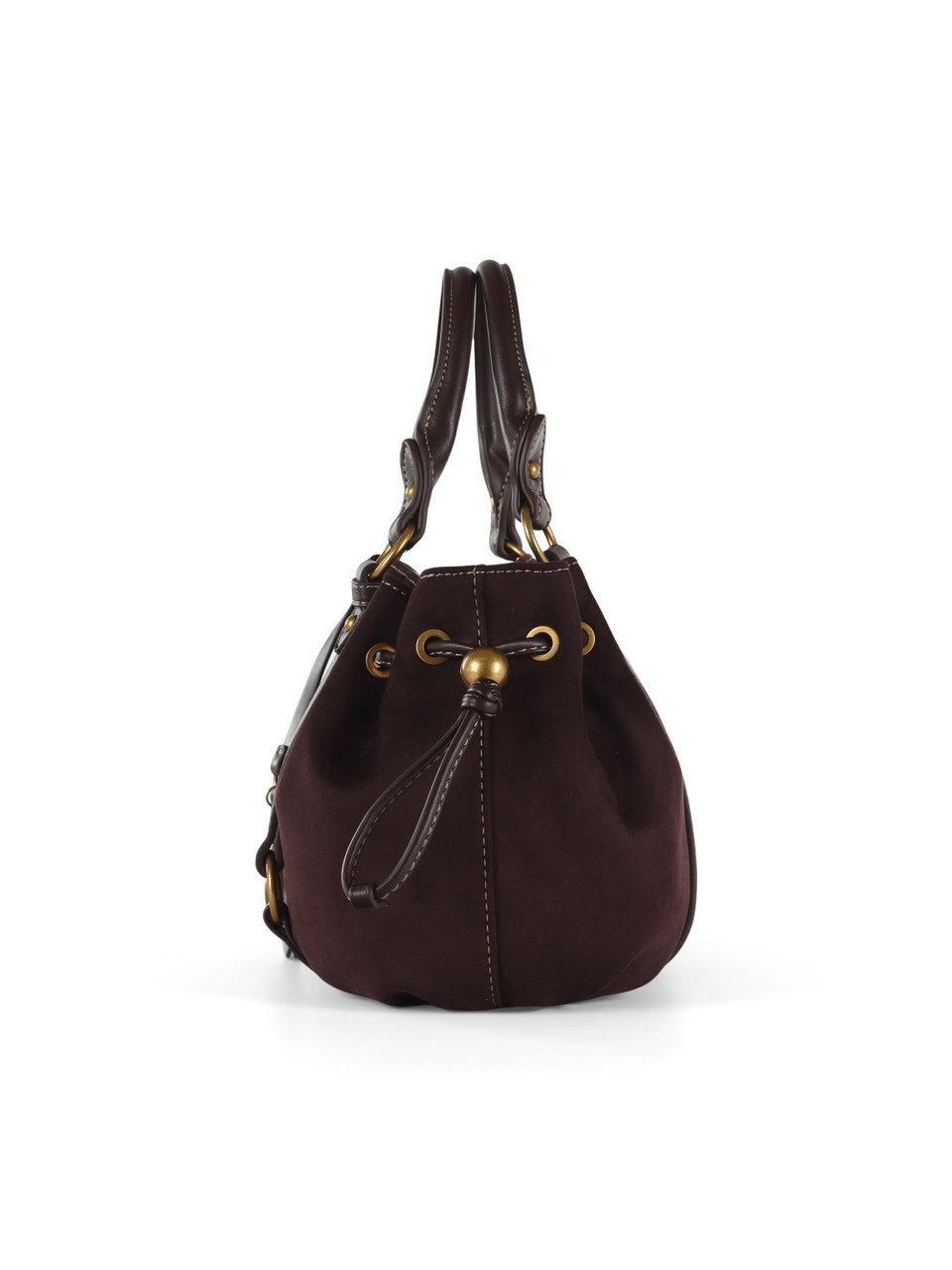 borgogna | Borsa a mano in eco suede GINESA Small