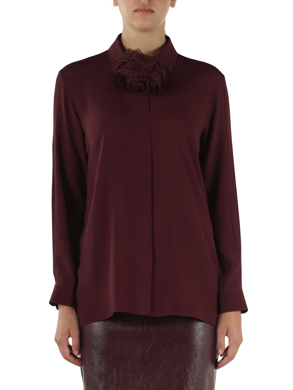 BORDEAUX | Camicia in misto seta ORCA