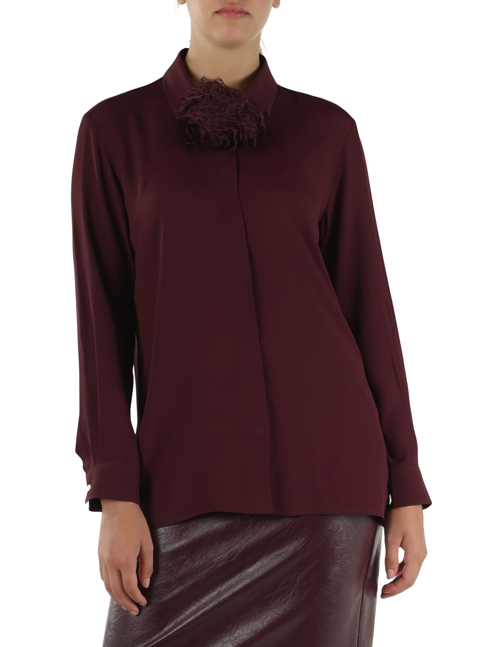 BORDEAUX | Camicia in misto seta ORCA