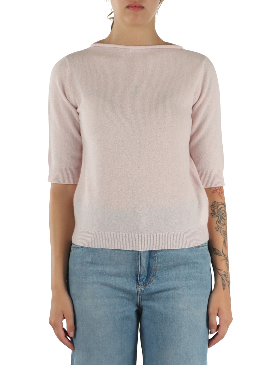 ROSA | Maglia manica corta in cashmere CALLE