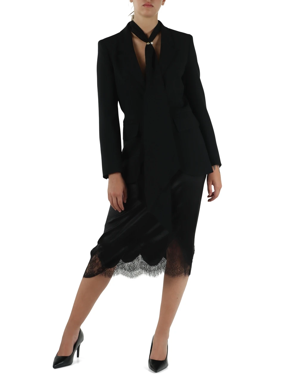 NERO | Giacca in crepe enver satin OTTONE