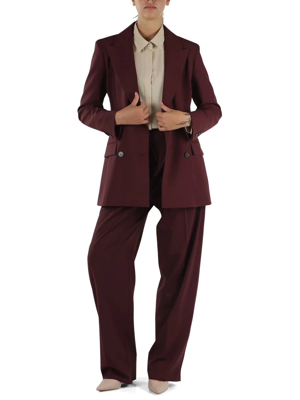 BORDEAUX | Giacca in lana vergine stretch DENTE
