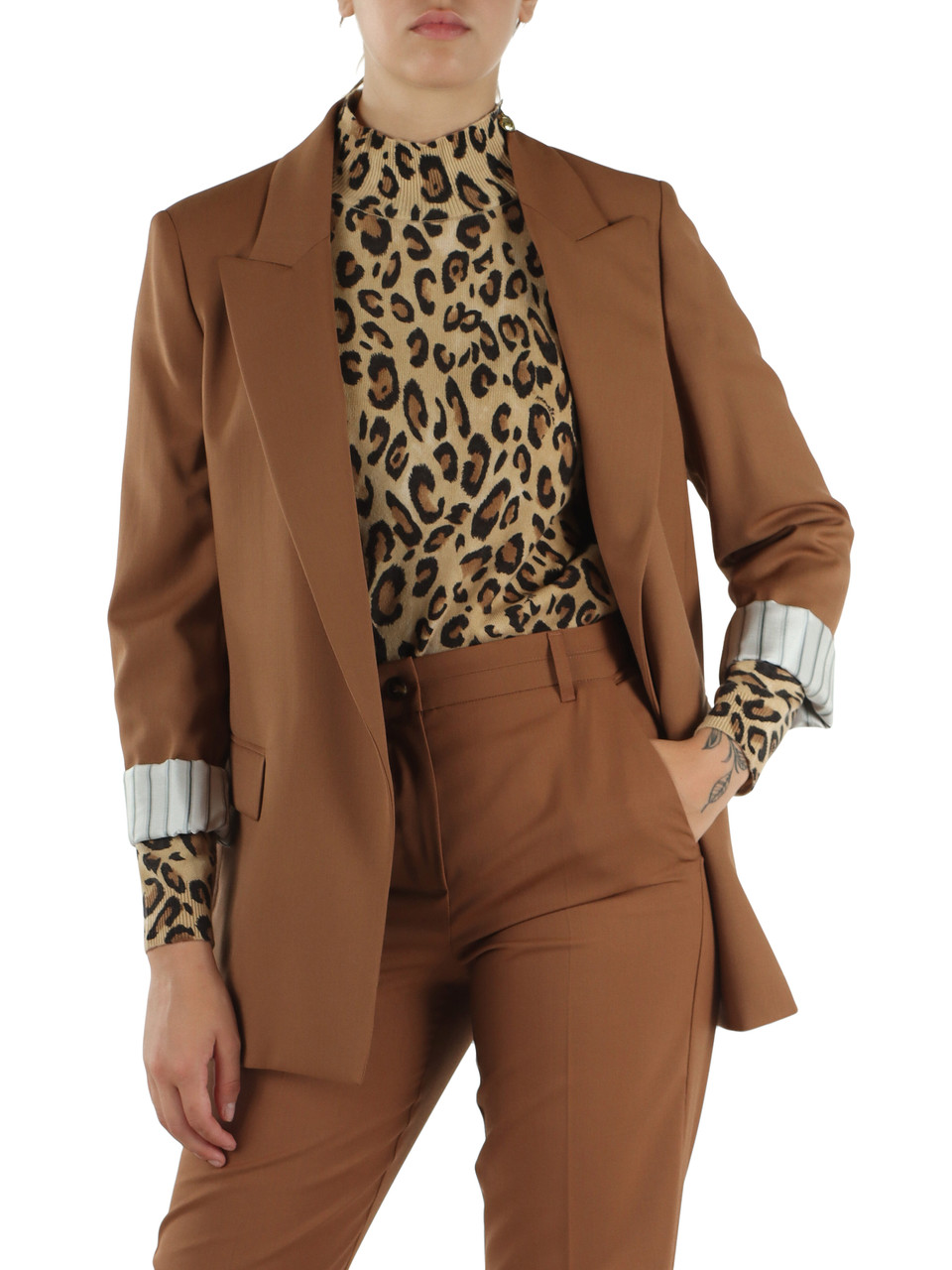MARRONE CHIARO | SPORT: Giacca in gabardina di misto lana vergine MAGENTA