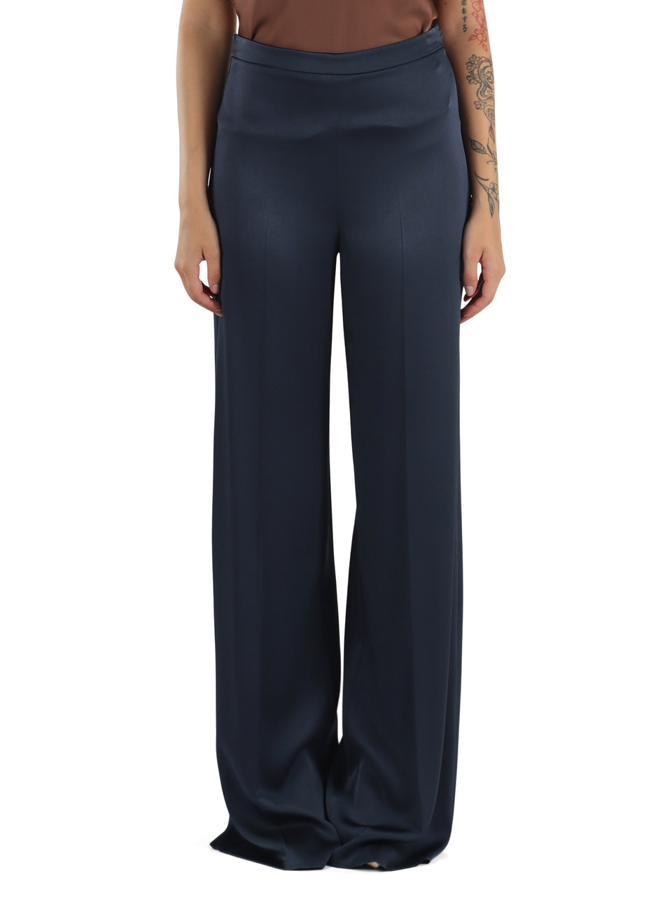 BLU | Pantalone gamba larga PESI in satin