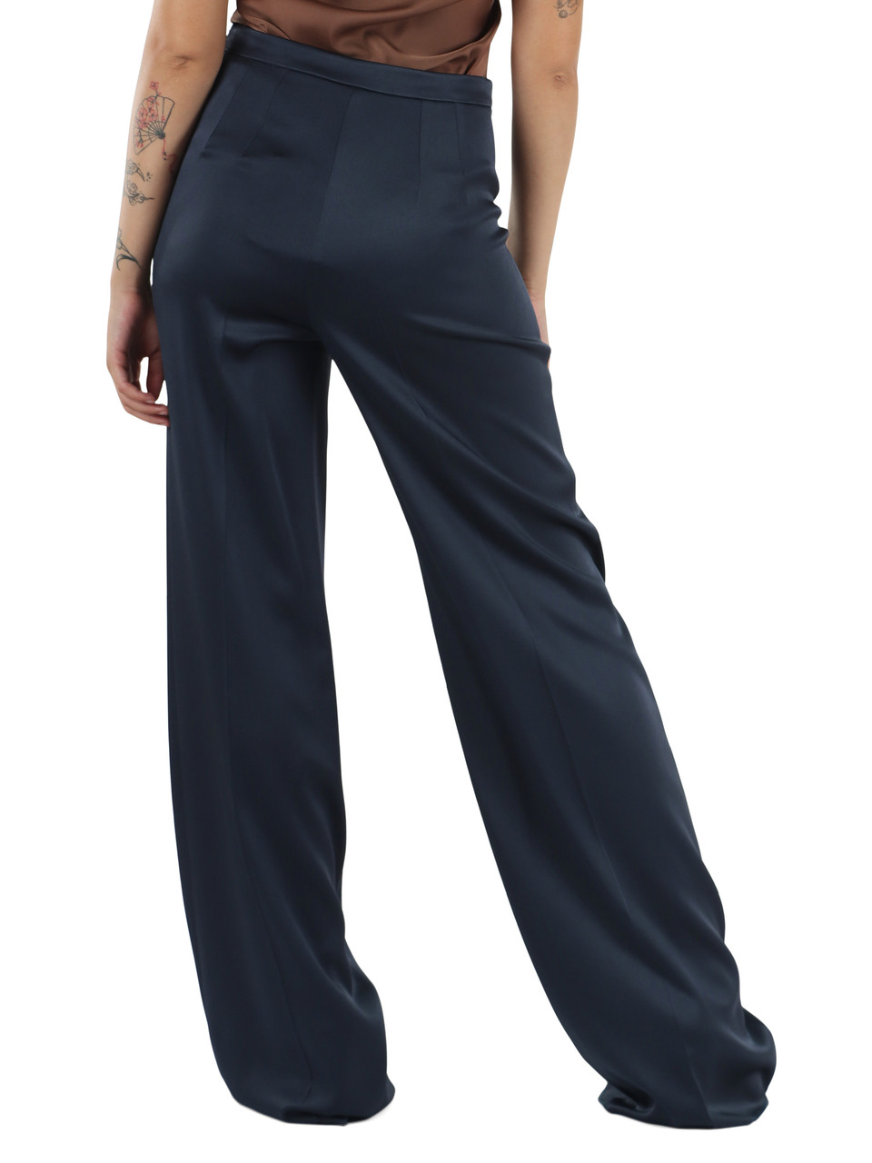 BLU | Pantalone gamba larga PESI in satin