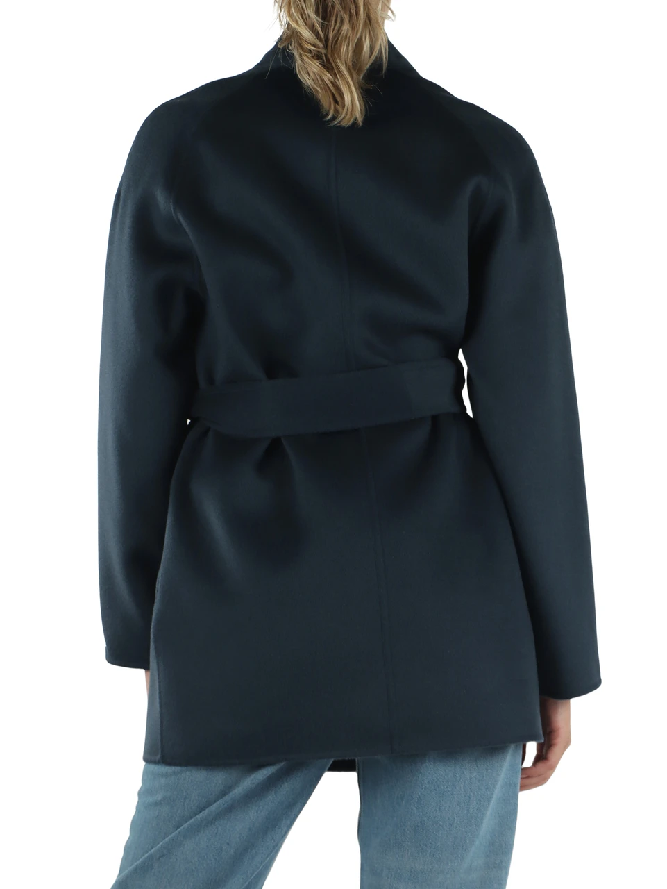 BLAU | Mantel aus Doubleface aus reiner Schurwolle VETRO