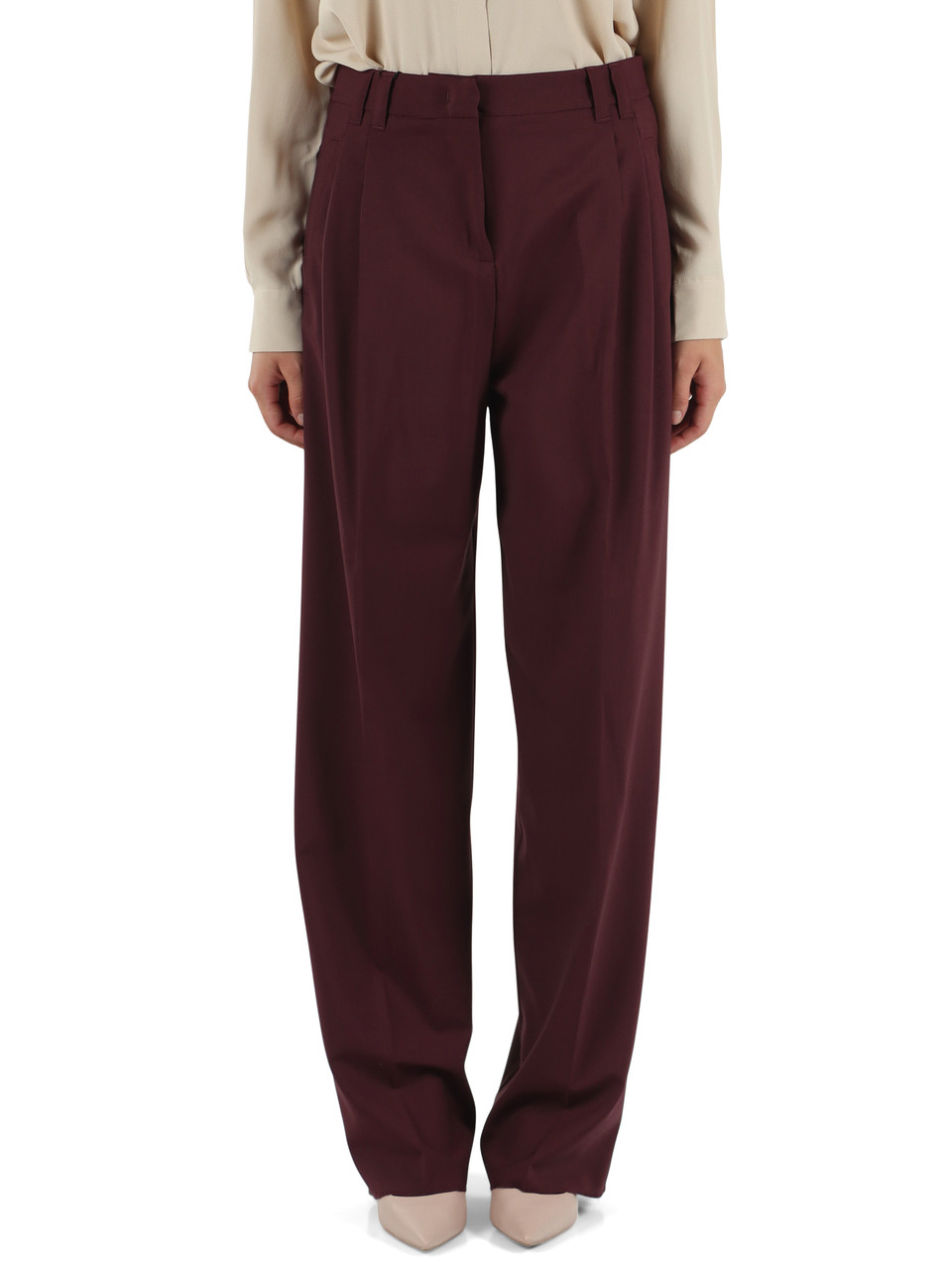 BORDEAUX | Pantalone in lana vergine stretch ODINO