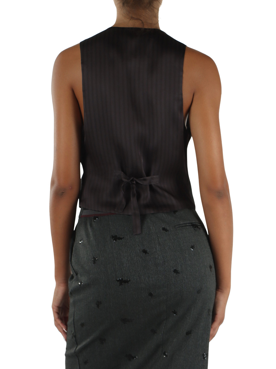 GRIGIO SCURO | Gilet in misto viscosa con paillettes