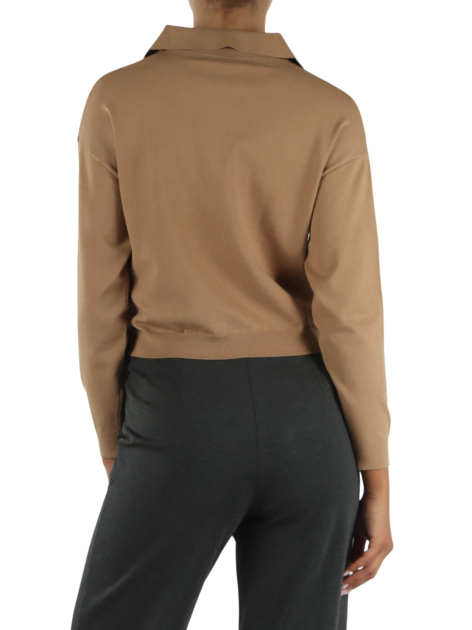 CAMMELLO | Maglia collo a polo in misto viscosa OTTANTA